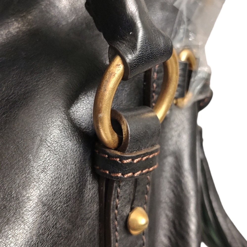 DOONEY & BOURKE Florentine Leather Small Satchel Crossbody Bag NWOT Black - Picture 16 of 16
